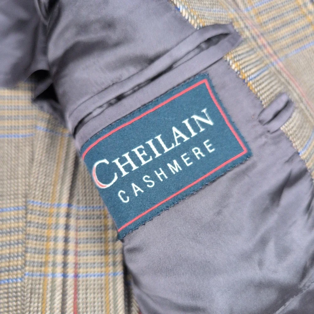 Mens Plaid‎ Blazer Cheilain Cashmere Ambassador's Realm Traditional Manor 44